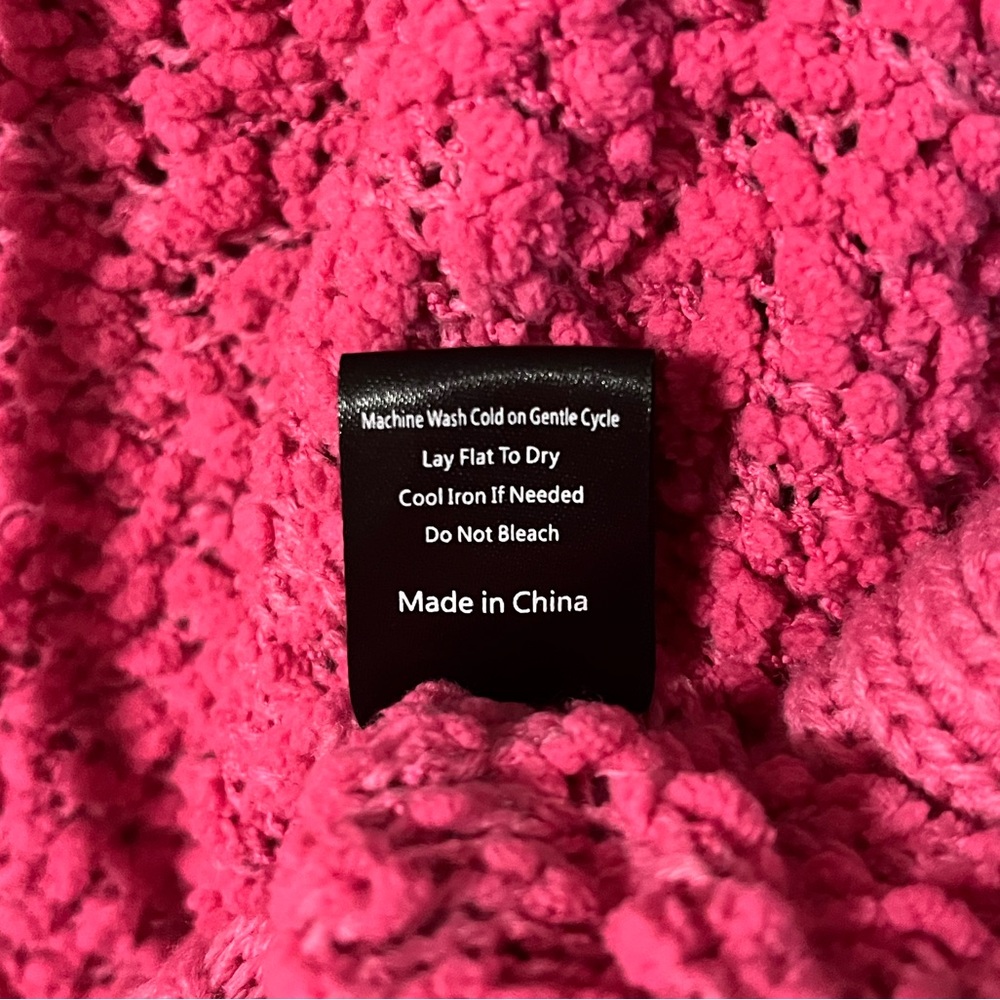 POL Pink Boucle Hoodie Small - Picture 7 of 10